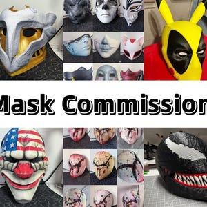 Mask Commission,  Cosplay Mask Custom， Cosplay Props Customization