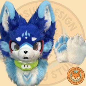 Fursuit Head- Head Only, Furry Cosplay, Fursuit Premade, Kemono Cosplay, Fursuit Head