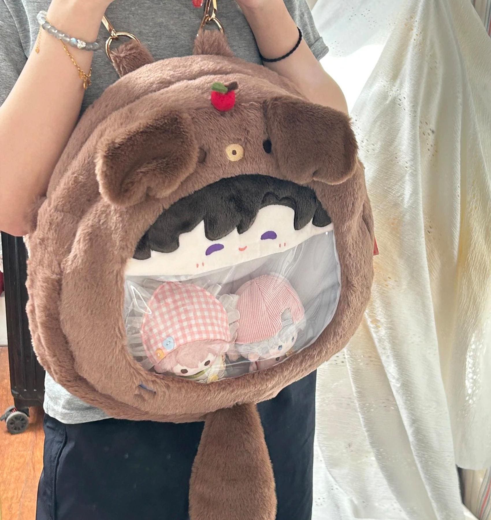 Borsa A Tracolla Itabag Con Peluche Di Love And Deepspace - Rafayel, Zayne - Regalo VIP, In Cotone