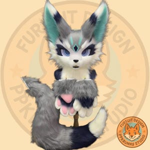 Fursuit Head Tail And Claw, Furry Cosplay, Fursuit Premade, Fantasy Creatures, Fursuit Head, "Sunny Puppy" Fantasy Creatures, Cute Furry Paw
