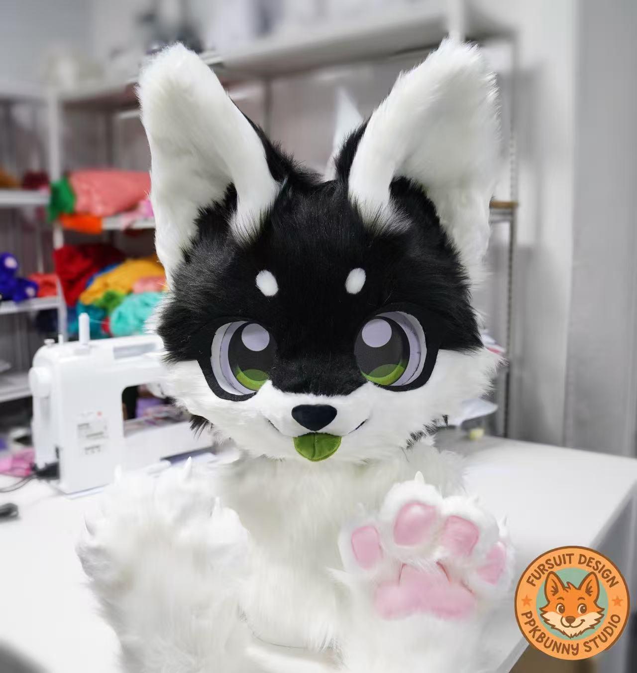 Dog Fursuit Head and Claw, Furry Cosplay, Fantasy Creatures, Cute