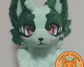ファースーツヘッド - ヘッドのみ、ファーリーコスプレ、ファンタジーの生き物、ファンタジーの生き物、犬のファンタジーの生き物、クールなファースーツヘッド