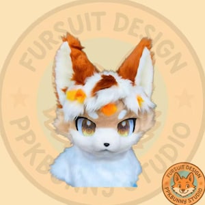 Fursuit Head- Head Only,Furry Cosplay, Fantasy Creatures, Yellow cat Fursuit Head,Cute Fursuit,Birthday Gift, Cheap Furry Head