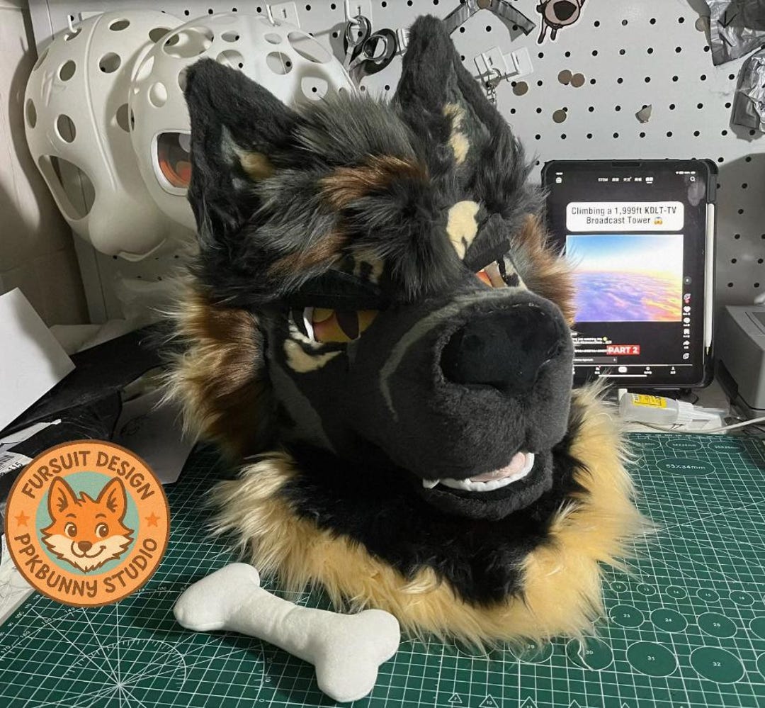 Fursuit Head- Head, Furry Head, Furry Cosplay, Fantasy Creatures ...