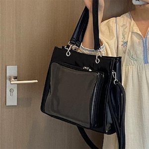 Große Kapazität Ita Tasche, karierte Pin Display Tasche, süße Itabag, Fenstertasche, Pin Geldbörse, Geschenk für sie, Geschenke für Kinder, Weihnachtsgeschenke, Geburtstagsgeschenk