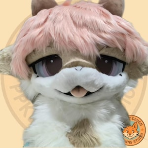 Fursuit Head- Head And Claw,Furry Cosplay, Fantasy Creatures, Pink Sheep Fursuit Head,Cute Fursuit,Birthday Gift,Cheap Furry Head