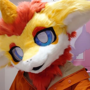 Fursuit Head- Head, Paws and Tail, Furry Cosplay, Fantasy Creatures, "Unicorn" Fursuit Head