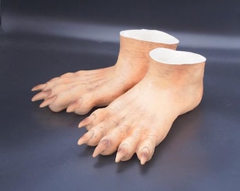 Black Myth Wukong Latex Monkey Foot Shoes,Black Myth Wukong Cosplay,The Destined One Cosplay Prop,Latex Imitation Animal Foot Covers