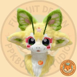 Fursuit Head- Head Only, Furry Cosplay, Fursuit Premade, Kemono Cosplay, Butterfly Head