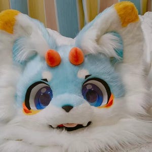 Fursuit Head- Head Only,Furry Cosplay, Fantasy Creatures,Dog Fursuit Head