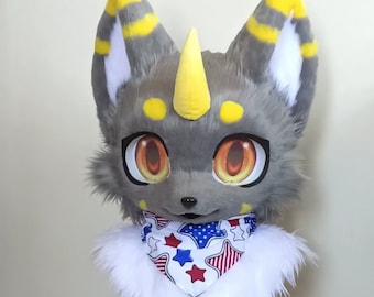Fursuit hoofd- hoofd en klauw, harige cosplay, fantasiewezens, fursuit hoofd, fantasiewezens