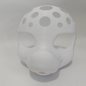 Furry Fursuit Head Base, Long Nosed Dog Universal Skull, 3D Printed Fursuit Head Base