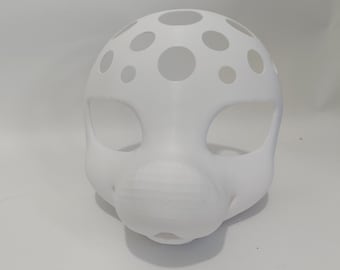 Furry Fursuit Head Base, Long Nosed Dog Universal Skull, 3D Printed Fursuit Head Base