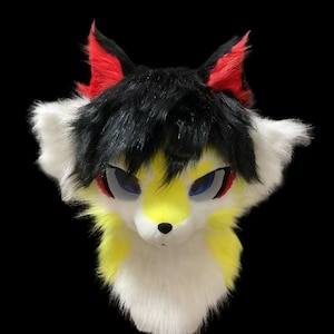 Bunny Kigurumi Head- Head Only, Furry Cosplay, Fursuit Head, Fox Fantasy Creatures