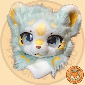 Fursuit hoofd alleen hoofd, harige cosplay, fantasiewezens, hoofd beren fursuit, hondenvos fursuit hoofd