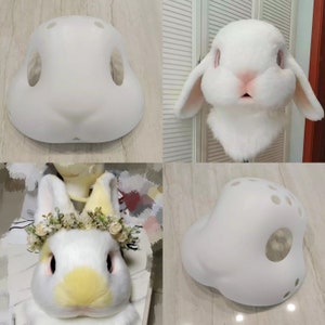 Realstic Rabbit Head Furry Fursuit Head Base, Realistic Rabbit Skull, 3D Printed Fursuit ...