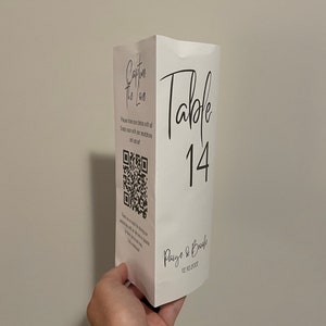 Trifold Wedding Centerpiece | Table Number | Wedding Timeline Display | Wedding Menu| Wedding Guest Photos QR Code| Shuttle Service Display