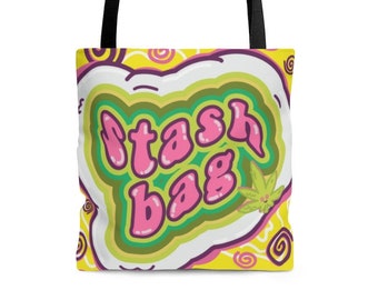 Stash Bag Hippie Tote // Canna Gift // Trippy