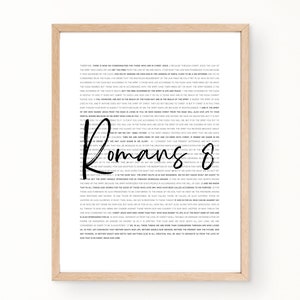 Romans 8, Scripture Wall Art, Christian Gift, Bible Verse Print, Christian Wall Art
