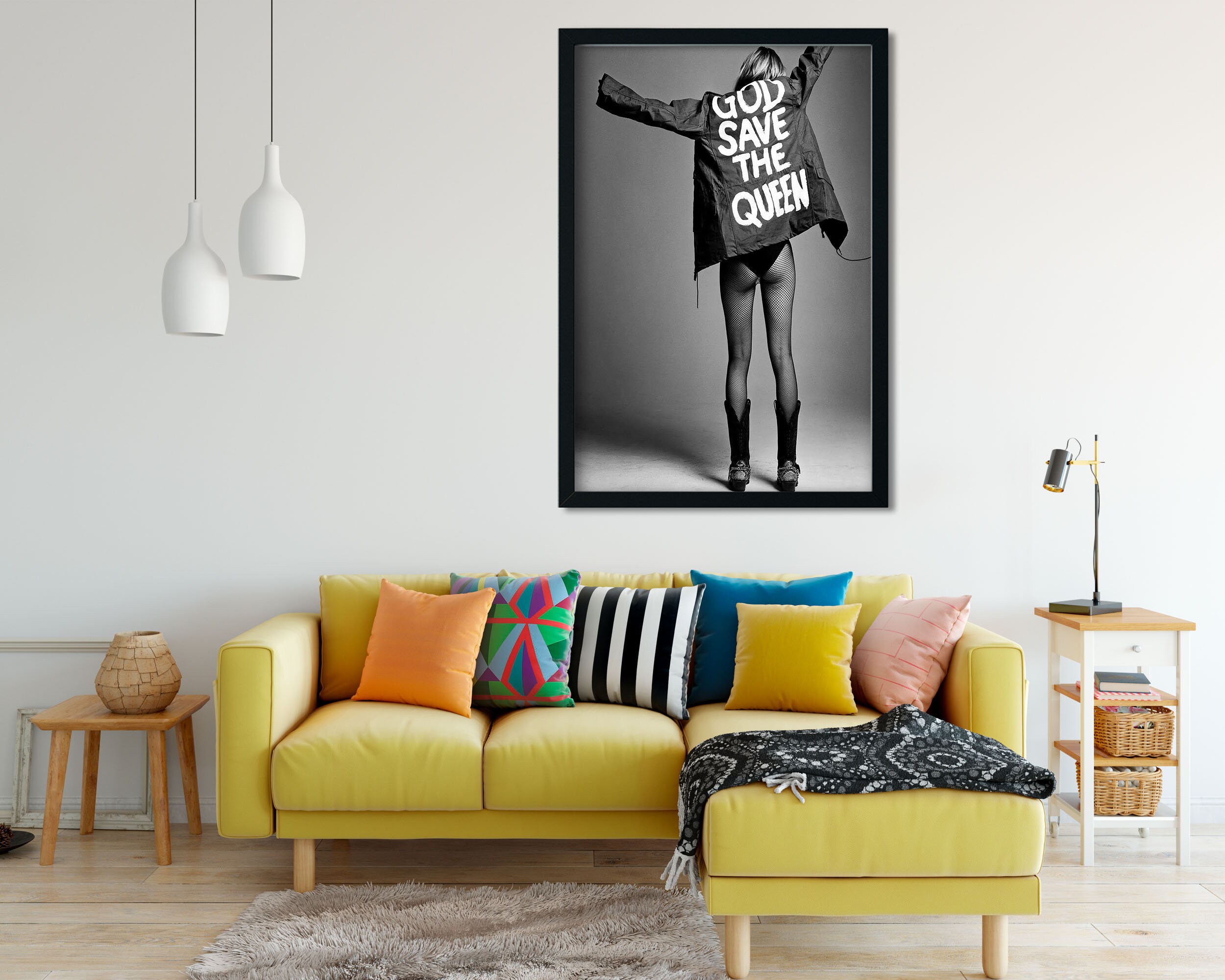 Kate Moss God Save the Queen Poster Black and White Kate - Etsy