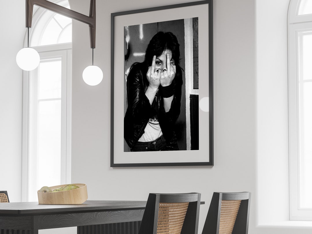 Joan Jett Middle Finger Poster Photo Print Black and White - Etsy New ...
