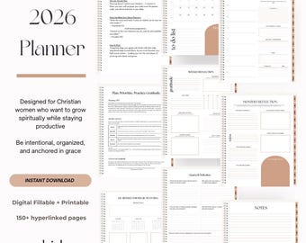 2026 Christlicher Digitaler Planer | Wochen- & Monatskalender (PDF)