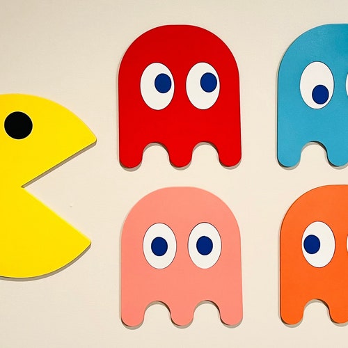 Retro Arcade Wall Decor Large Set Game Room Wall Art 1980s Etsy