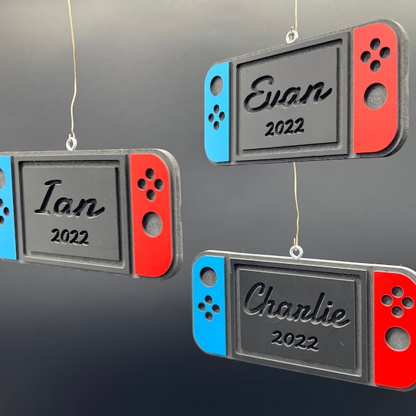 Gamer Ornament Video Game Player Christmas Holiday Tree Decor Personalized Switch Boy Girl Teen Adult Gift 2023