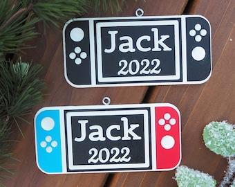 Personalized Gamer Ornament, Video Game Christmas Ornament