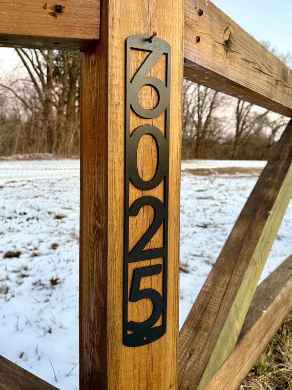 House Address Number Home Mailbox Sign Custom Personalized Outdoor Metal Steel Street