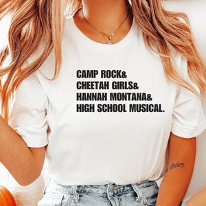 Disney Channel Original Movies T-Shirt: Hannah Montana, High School Musical, Camp Rock, The Cheetah Girls!