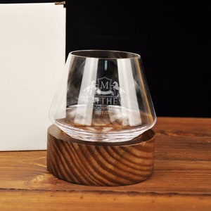 Personalized Whiskey Decanter Set with Wood Box: Groomsmen Gift