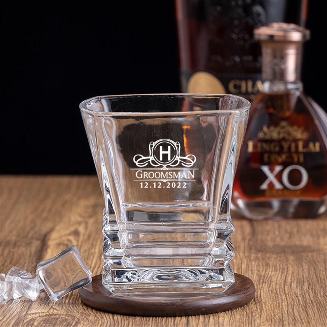 Personalized Whiskey Glasses Set With Gift Box Option Etsy