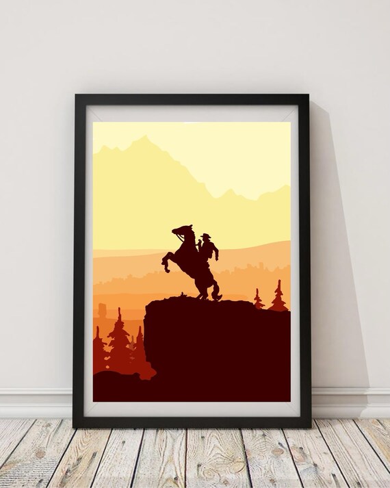 Cowboy Pop Art A3 Poster. - Etsy