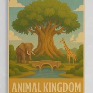 Animal Kingdom Print: Disneyworld Parks Kunst (Digitaler Download, 1/4 Set)