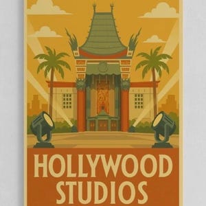 Hollywood Studios Druck: Disneyworld Parks Kunst (PDF Digital Download, 18x24 Max Größe)