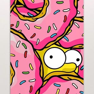 Homer Simpson Donut Print: Rolig heminredning (digital nedladdning)