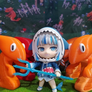 Hololive Holocure Gura Gwar&#39;s shrimp- Nendoroid scaled