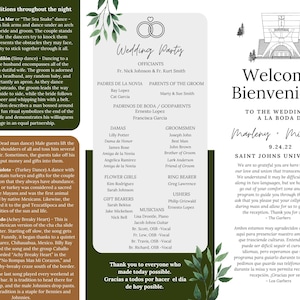 Bilingual Wedding Program Template