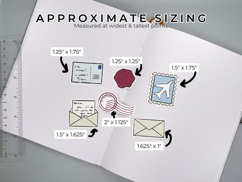 Mail Sticker Mail Stickers: Postage Stamps, Envelopes, Planner Sticker Flakes - Etsy