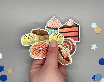Dessert Sticker Flakes: adesivi in carta opaca fatti a mano per planner