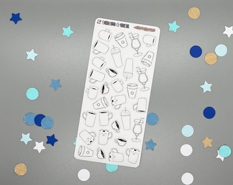 Kleurbare koffiekopstickers, stemmingstracker, dagboekplanner