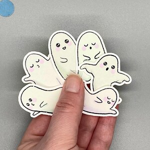 Ghost Stickers: Spooky Planner Stickers, Handmade Matte Paper Flakes