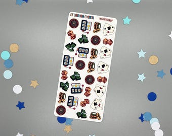 Casino Themed Feelin' Lucky Bullet Journal Stickers, Unique Handmade Designs for Planner Enthusiasts, Decorative & Functional Sticker Sheets