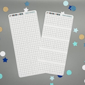 May include: Two white sheets of paper with a grid pattern. Each sheet has six blank calendars with the text "Tablet & Quill" and "Blank calendars" printed at the top.