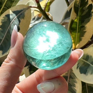 High quality green fluorite sphere 40 MM
