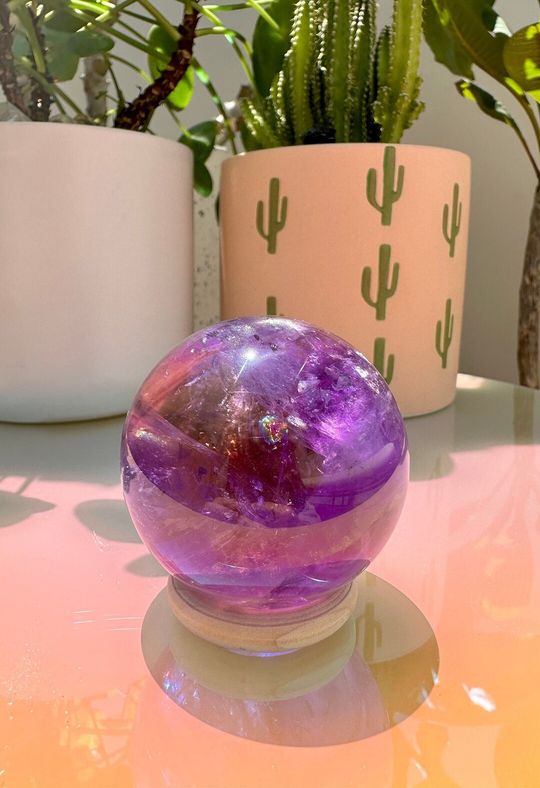 195G Ametrine Crystal Sphere