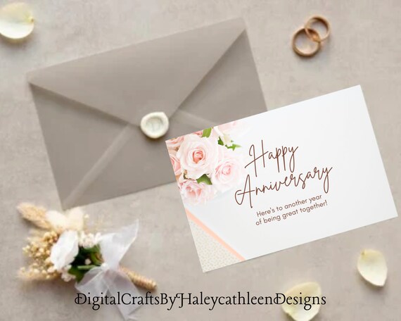 Happy Anniversary Printable Card Editable Happy Anniversary - Etsy