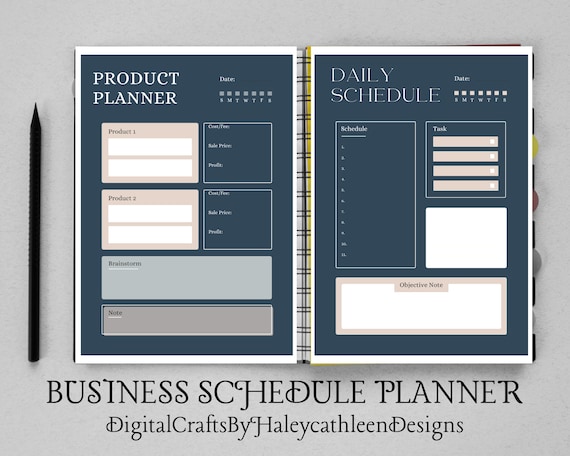 Business Schedule PDF Printable Printable Business Plan - Etsy