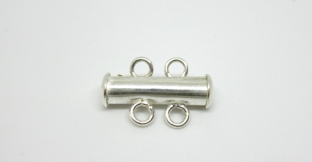 Sterling Silver Tube / Bar Clasp 2 Strand 16mm Etsy